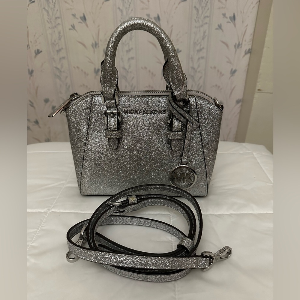 Michael Kors Metallic Silver Mini Bag
